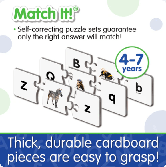 The Learning Journey - MATCH IT! - UPPER & LOWER CASE LETTERS Games & Toys