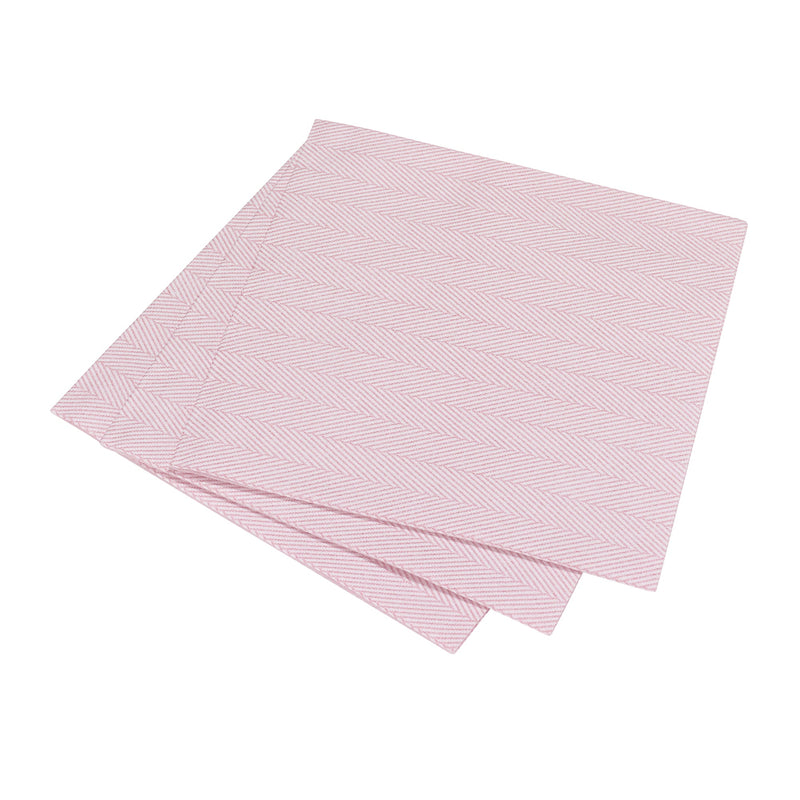 The Napkins - Herringbone Eco Dinner Napkin Rose 15pc Home & Kitchen