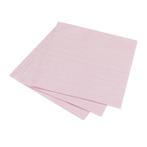 The Napkins - Herringbone Eco Dinner Napkin Rose 15pc Home & Kitchen