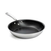 Thermalloy - Fry Pan - Tri - Ply - 9.5" - Progrip Handle - 18 / 0 - Stainless Steel - NS Home & Kitchen