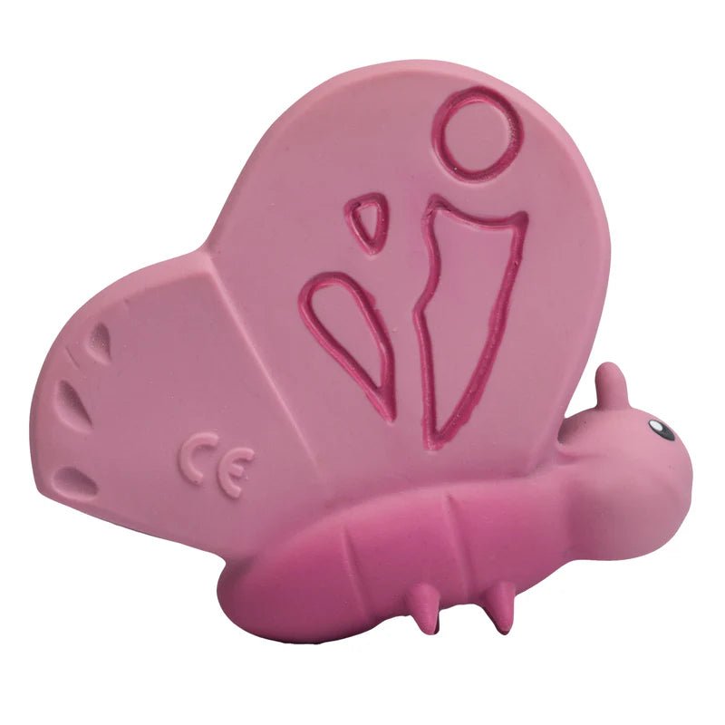 TIKIRI - BUTTERFLY NATURAL RUBBER TOY 3"H Toys & Games