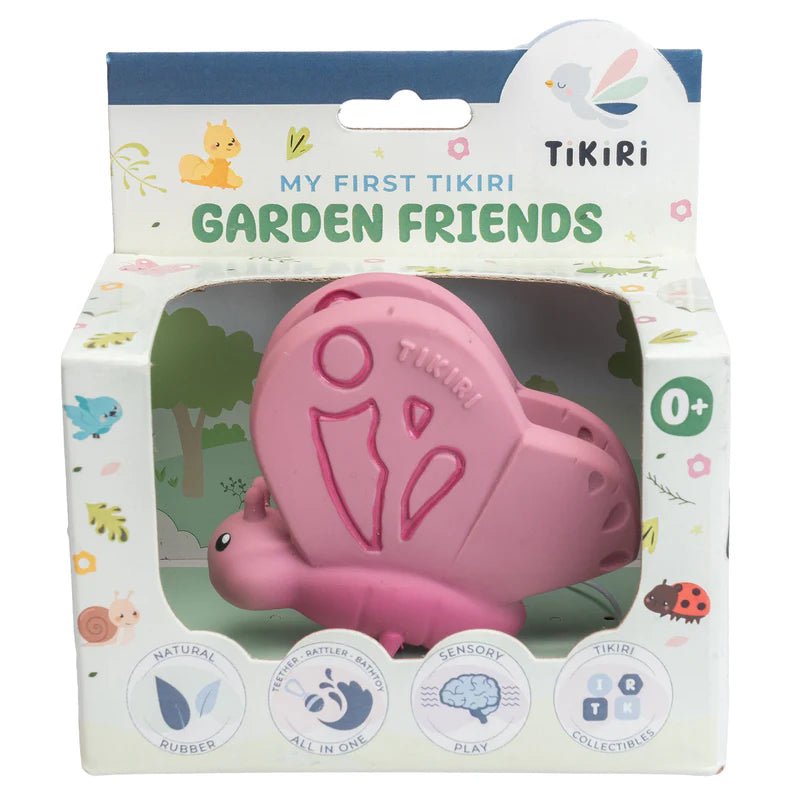 TIKIRI - BUTTERFLY NATURAL RUBBER TOY 3"H Toys & Games