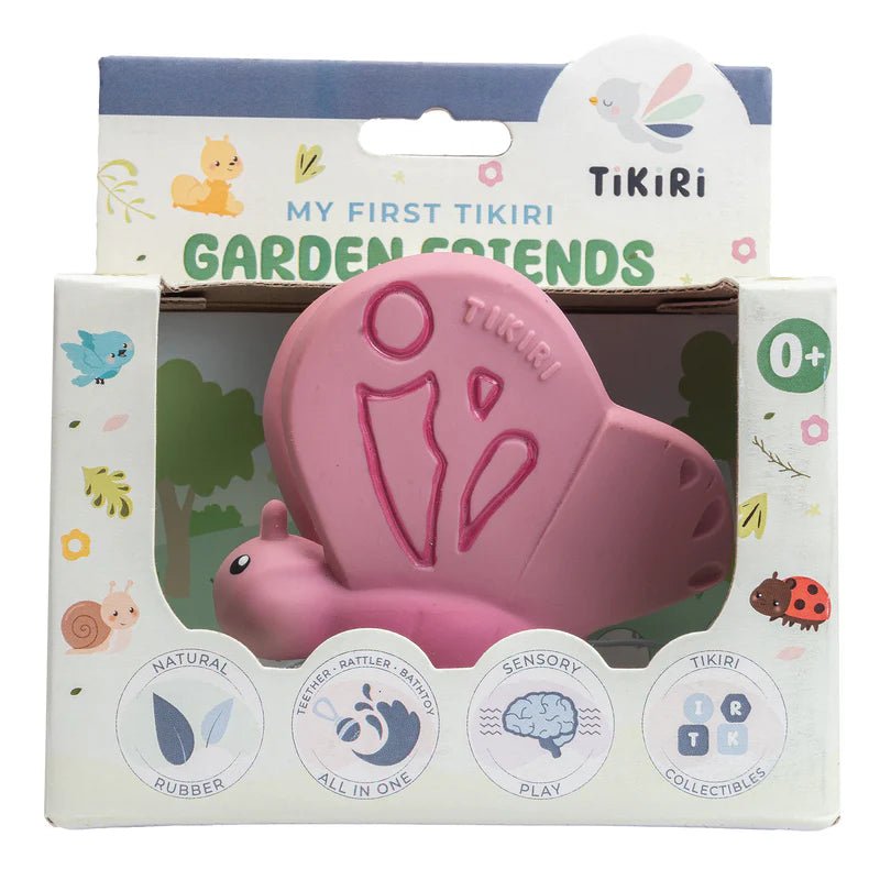 TIKIRI - BUTTERFLY NATURAL RUBBER TOY 3"H Toys & Games