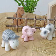 TIKIRI - COW NATURAL RUBBER TOY 5"H Toys & Games