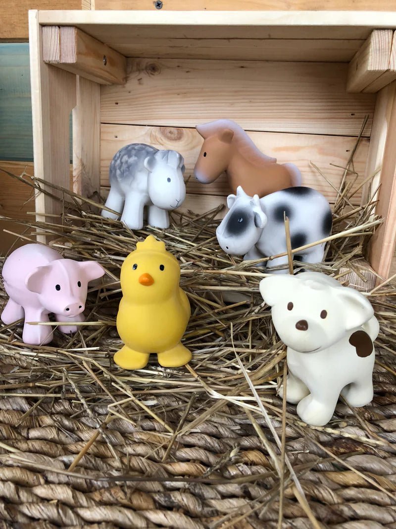 TIKIRI - COW NATURAL RUBBER TOY 5"H Toys & Games