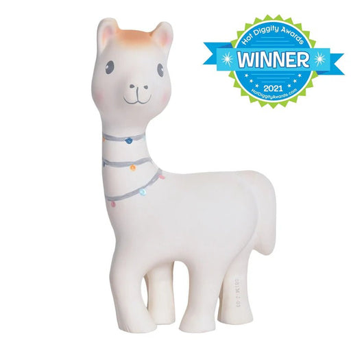 TIKIRI - LILITH THE LLAMA NATURAL RUBBER TOY 6.5"H Toys & Games