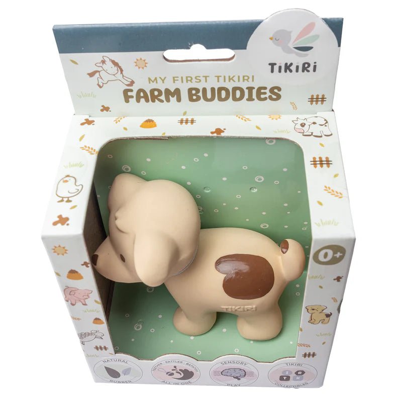 TIKIRI - PUPPY NATURAL RUBBER TOY 4"H Toys & Games