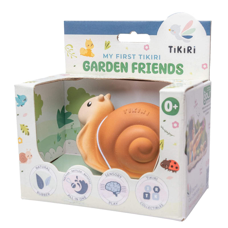 TIKIRI - SNAIL NATURAL RUBBER TOY 2.5"H Mother & Baby
