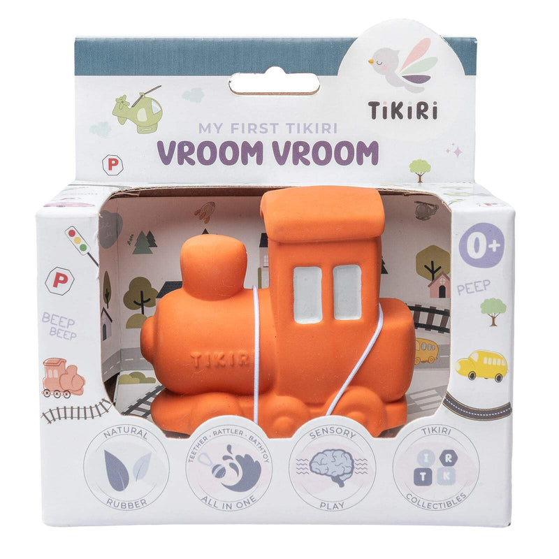 TIKIRI - TRAIN NATURAL RUBBER TOY 3"H Toys & Games