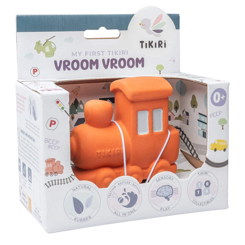 TIKIRI - TRAIN NATURAL RUBBER TOY 3"H Toys & Games
