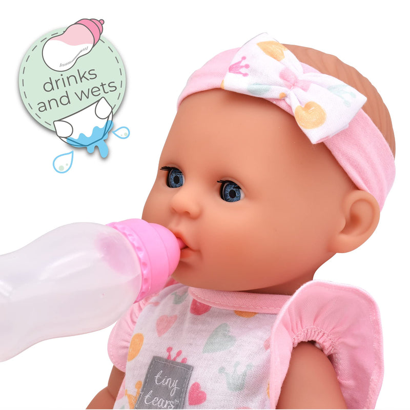 TINY TEARS - DRINK & WET BABY CLASSIC DOLL STYLE 01 - 38CM H Toys & Games