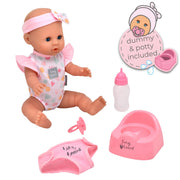 TINY TEARS - DRINK & WET BABY CLASSIC DOLL STYLE 01 - 38CM H Toys & Games