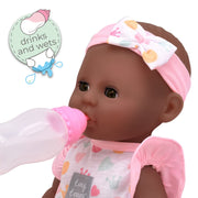 TINY TEARS - DRINK & WET BABY CLASSIC DOLL STYLE 02 - 38CM