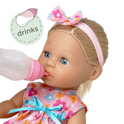 TINY TEARS - DRINK & WET CLASSIC DOLL W/HAIR - 38CM H Games & Toys