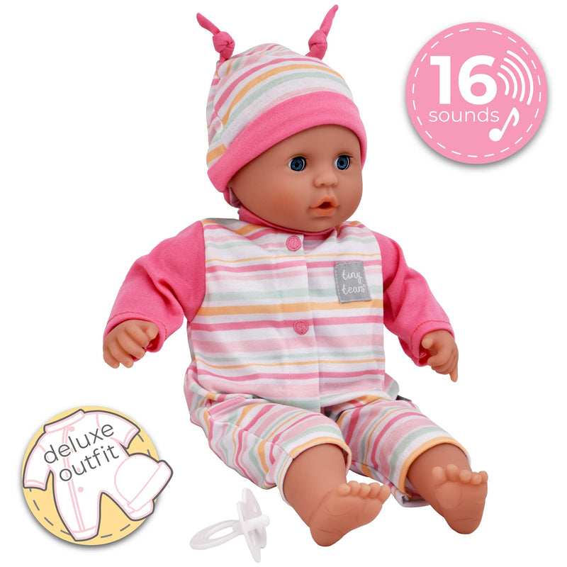 TINY TEARS - TALKING BABY SOFT DOLL W/16 SOUNDS - 38CM H Toys & Games
