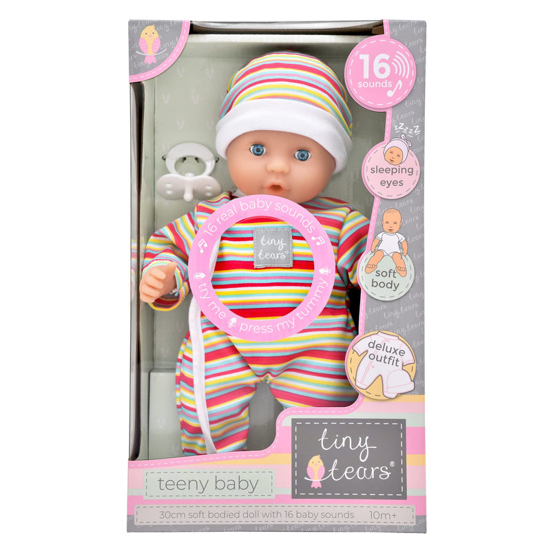 TINY TEARS - TALKING TEENY BABY DOLL W/16 SOUNDS - 30CM H Toys & Games