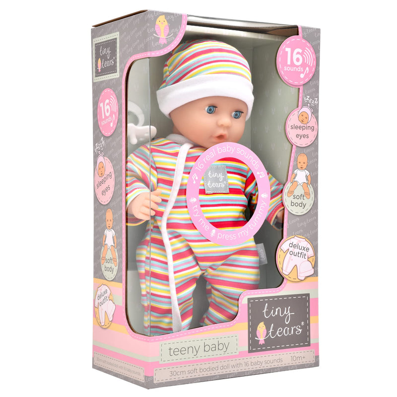 TINY TEARS - TALKING TEENY BABY DOLL W/16 SOUNDS - 30CM H Toys & Games
