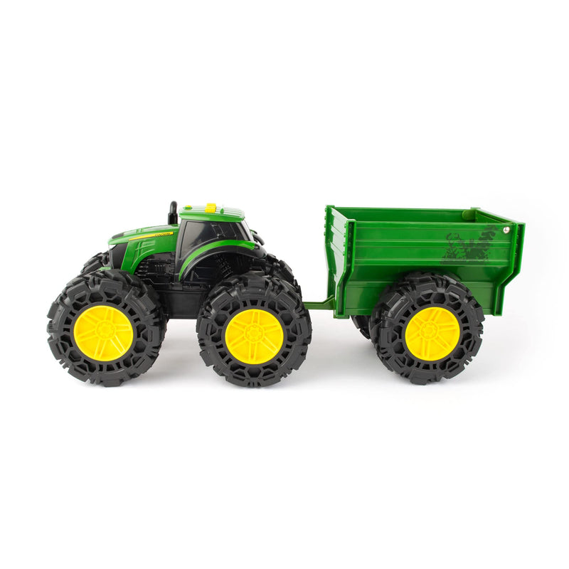 TOMY - John Deere - Monster Treads Tractor With Wagon Toys & Games