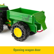TOMY - John Deere - Monster Treads Tractor With Wagon Toys & Games