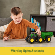 TOMY - John Deere - Monster Treads Tractor With Wagon Toys & Games