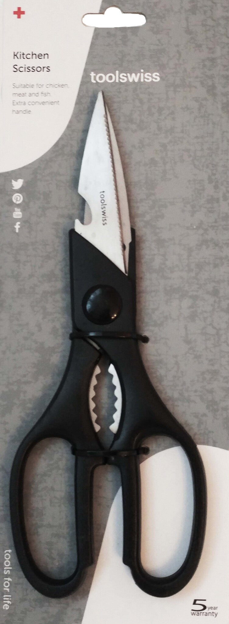 ToolSwiss - Kitchen Scissors Black Home & Kitchen