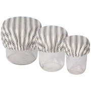 Heirloom - Ticking Stripe Mini Bowl Cover Set of 3