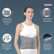 Tynor - Abdominal Support 9"/23cm (Ventral/Umbilical Hernia) Health & Wellness Small