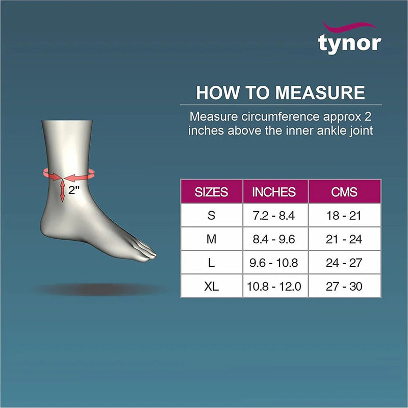Tynor - Ankle Binder (4 Way Stretch) Latex Free Health & Wellness Small
