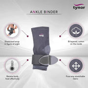 Tynor - Ankle Binder (4 Way Stretch) Latex Free Health & Wellness Small