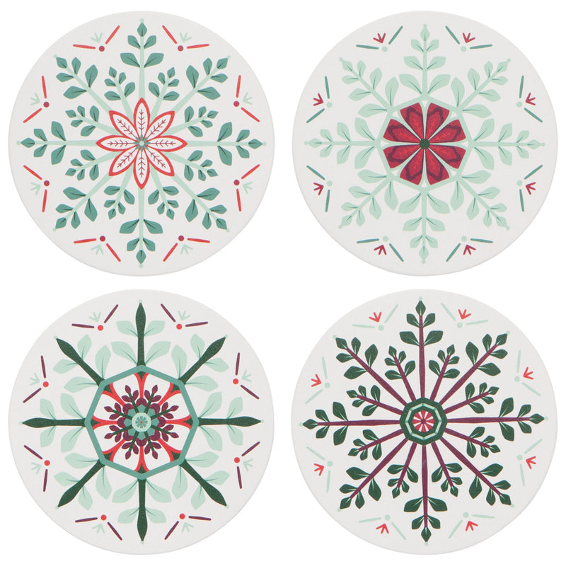 Now Designs by Danica - Good Tidings Christmas Soak Up Coasters Set of 4