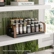 UMBRA - Bellwood 3 - Tier Spice Shelf | Kitchen Countertop Organizer and Storage Rack Home & Kitchen Black - Walnut