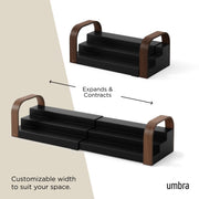 UMBRA - Bellwood 3 - Tier Spice Shelf | Kitchen Countertop Organizer and Storage Rack Home & Kitchen Black - Walnut