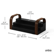 UMBRA - Bellwood 3 - Tier Spice Shelf | Kitchen Countertop Organizer and Storage Rack Home & Kitchen Black - Walnut