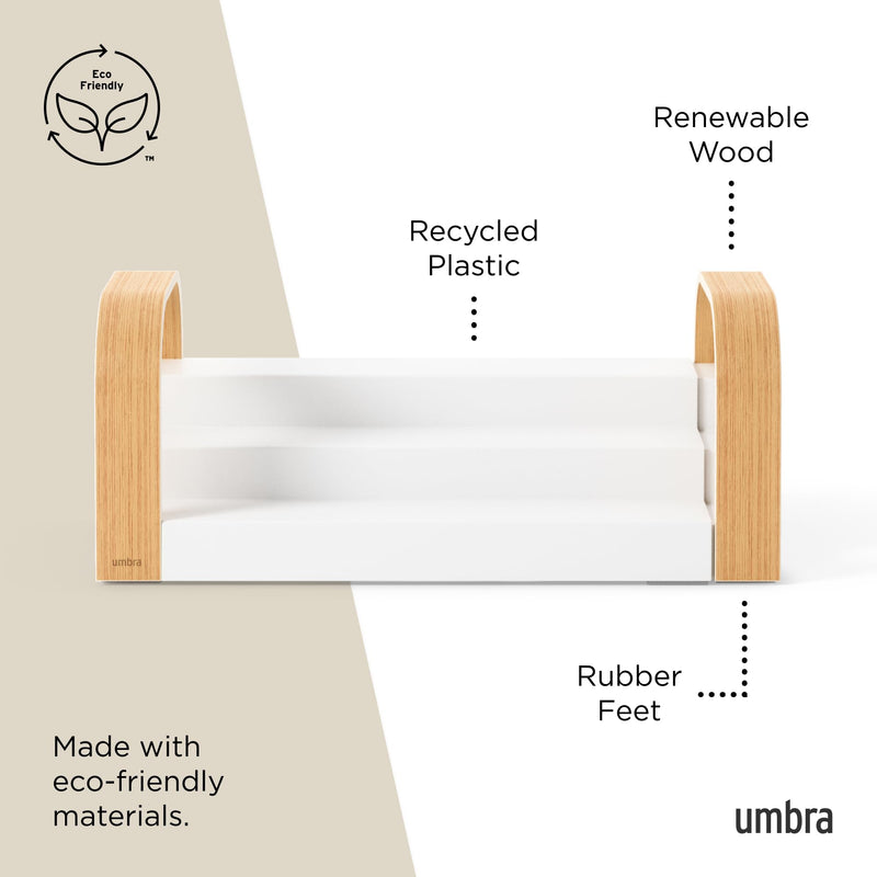 UMBRA - Bellwood 3 - Tier Spice Shelf | Kitchen Countertop Organizer and Storage Rack Home & Kitchen White - Natural