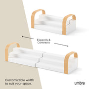 UMBRA - Bellwood 3 - Tier Spice Shelf | Kitchen Countertop Organizer and Storage Rack Home & Kitchen White - Natural