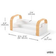UMBRA - Bellwood 3 - Tier Spice Shelf | Kitchen Countertop Organizer and Storage Rack Home & Kitchen White - Natural