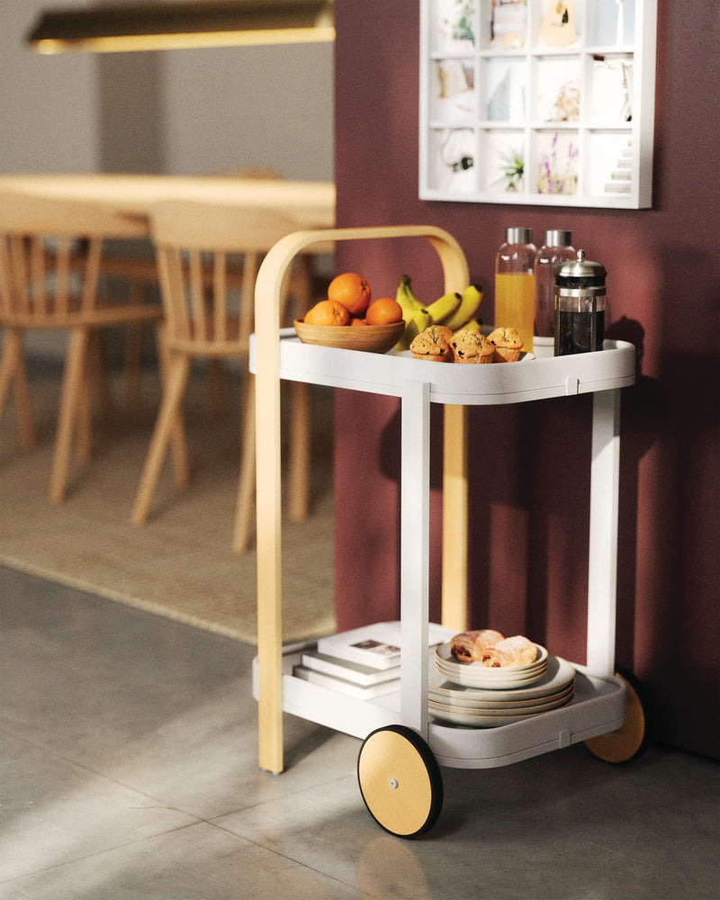 UMBRA - Bellwood Bar & Storage Cart Home & Kitchen White - Natural