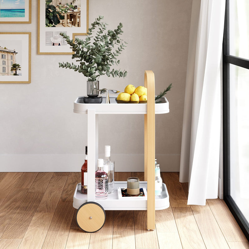 UMBRA - Bellwood Bar & Storage Cart Home & Kitchen White - Natural