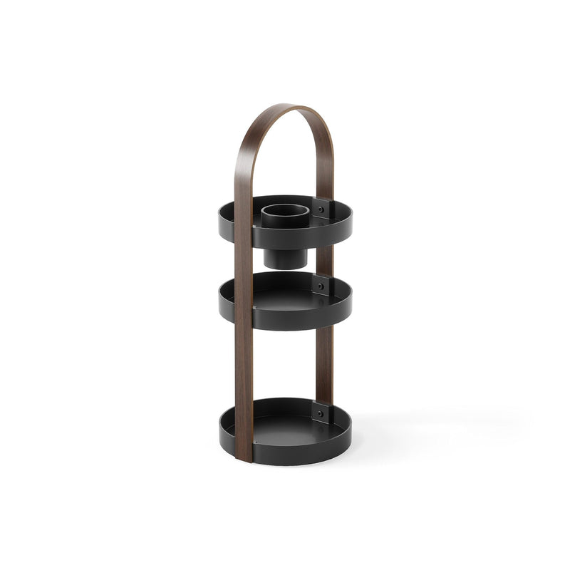UMBRA - Bellwood Cosmetic Organizer | Makeup and Toiletry Storage Countertop Stand Home & Kitchen Black - Walnut