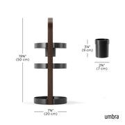 UMBRA - Bellwood Cosmetic Organizer | Makeup and Toiletry Storage Countertop Stand Home & Kitchen Black - Walnut
