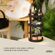 UMBRA - Bellwood Cosmetic Organizer | Makeup and Toiletry Storage Countertop Stand Home & Kitchen Black - Walnut