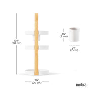 UMBRA - Bellwood Cosmetic Organizer | Makeup and Toiletry Storage Countertop Stand Home & Kitchen White - Natural