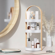 UMBRA - Bellwood Cosmetic Organizer | Makeup and Toiletry Storage Countertop Stand Home & Kitchen White - Natural