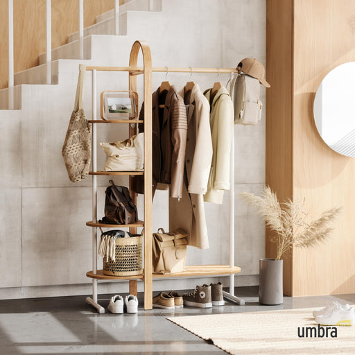 UMBRA - Bellwood Garment Rack | Freestanding Clothing Rack and Display Stand Home & Kitchen White - Natural