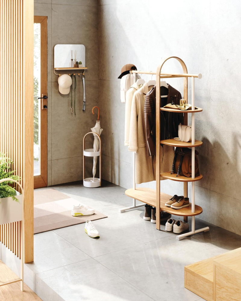 UMBRA - Bellwood Garment Rack | Freestanding Clothing Rack and Display Stand Home & Kitchen White - Natural