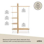 UMBRA - Bellwood Garment Rack | Freestanding Clothing Rack and Display Stand Home & Kitchen White - Natural