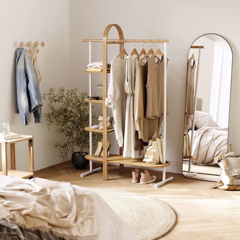 UMBRA - Bellwood Garment Rack | Freestanding Clothing Rack and Display Stand Home & Kitchen White - Natural