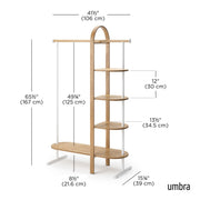 UMBRA - Bellwood Garment Rack | Freestanding Clothing Rack and Display Stand Home & Kitchen White - Natural