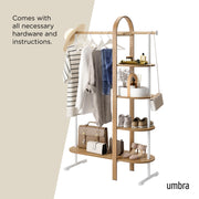 UMBRA - Bellwood Garment Rack | Freestanding Clothing Rack and Display Stand Home & Kitchen White - Natural