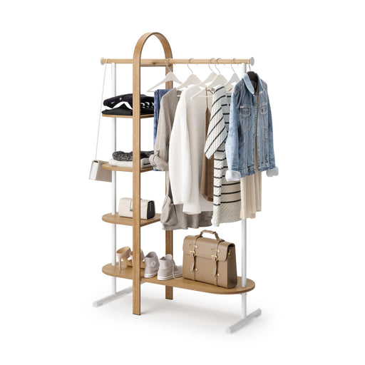 UMBRA - Bellwood Garment Rack | Freestanding Clothing Rack and Display Stand Home & Kitchen White - Natural